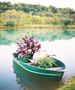 Boat Flowers Paint by numbers