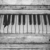 Black and white piano adult paint by numbers