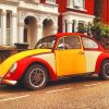 Colorful VW beetle adult paint by numbers