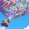 Colorful balloons flying house adult paint by numbers