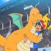 Dragonite and Ash Pokemon adult paint by numbers