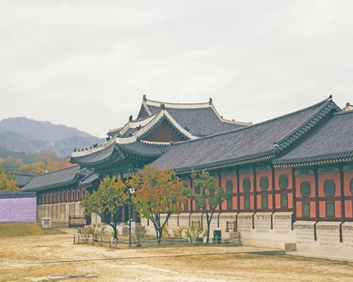 Gyeongbokgung Palace South Korea paint by number