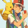 Pikachu and Ash Friendship adult paint by numbers