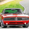 Red Dodge Charger pro touring adult paint by numbers
