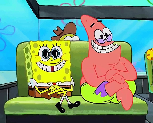 Spongebob squarepants and his friend adult paint by numbers