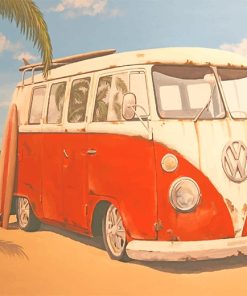 Vintage VW bus adult paint by numbers