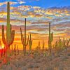 Cactus Arizona Desert paint by number