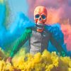 Colorful Smoke Skull Paint by numbers