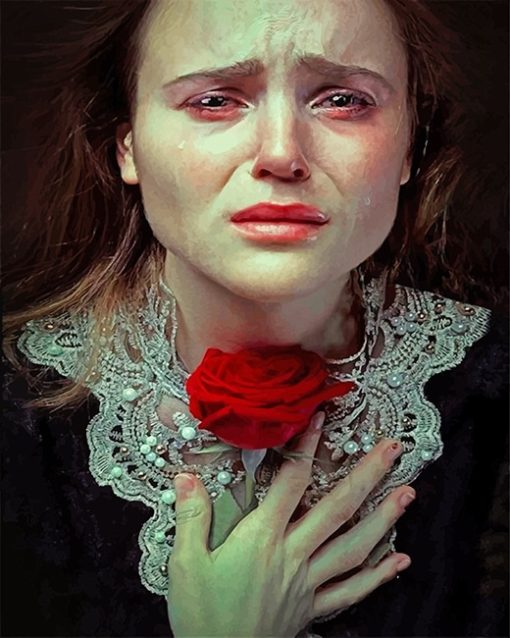 Crying Girl Photography paint by number