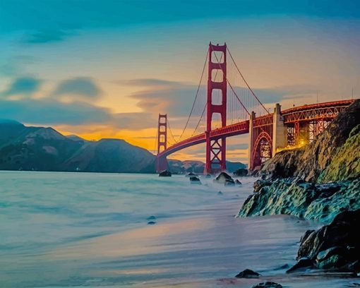 Golden Gate Bridge San Francisco paint by number