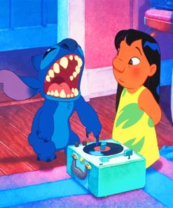 Cute Lilo And Stitch Paint by numbers