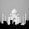 Black And White Taj Mahal paint by number