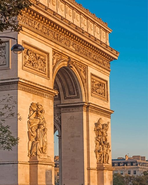 Triumphal Arch Paris paint by number
