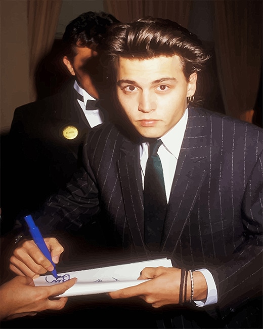 Young Jhonny Depp paint by number