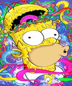 Crazy Homer Simpson Paint by Numbers