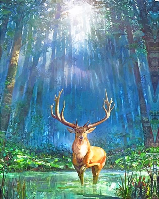 Deer In The Forest Paint By Numbers Paint By numbers