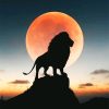 Lion Silhouette Paint By Numbers