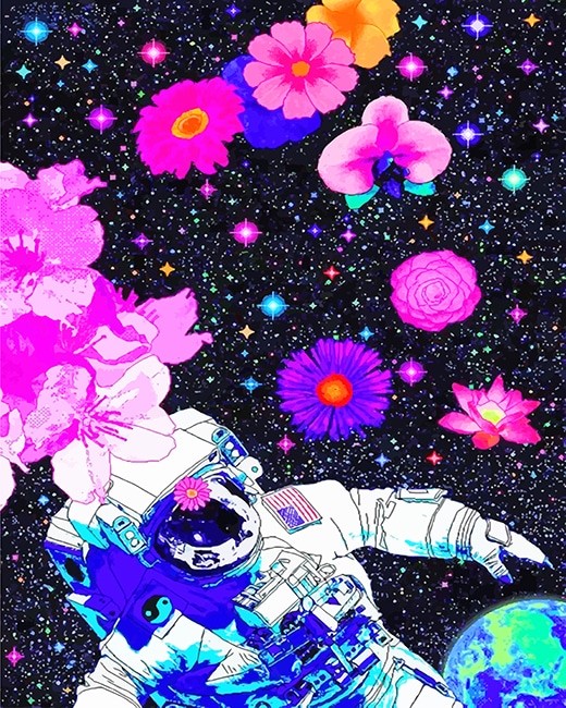 Aesthetic space man adult paint by numbers