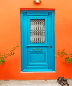 Blue Aesthetic Door Paint By Numbers