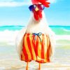Funny Rooster adult paint by numbers