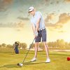 Man playing golf adult paint by numbers