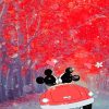 Mickey and Minnie in the Car paint numbers