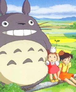 Satsuki Mei Kusakabe And Totoro Paint By Numbers Paint By Numbers
