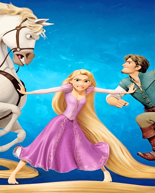 Tangled disney adult paint by numbers