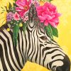 Zebra Flowers Crown paint by number