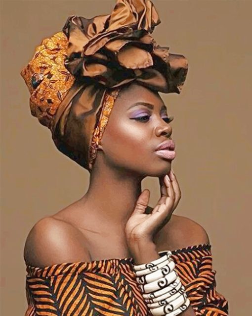 African Woman Beauty paint by number