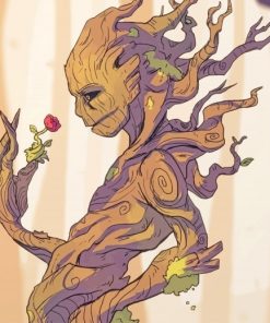 Baby Groot Art Paint By Numbers