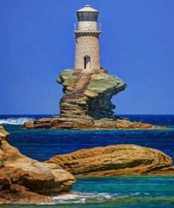 Beautiful Lighthouse Ocean paint by numbers