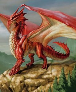 Beautiful Red Dragon Paint By Numbers