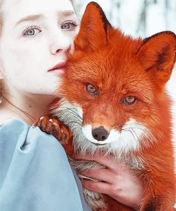 Girl With Fox paint by number