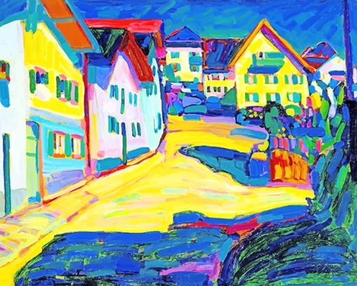Houses In Murnau Wassily Kandinsky paint By Numbers