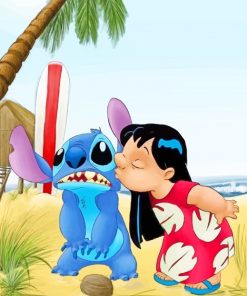 Lilo Kissing Stitch Paint By Numbers