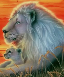 Lion With His Son paint by numbers