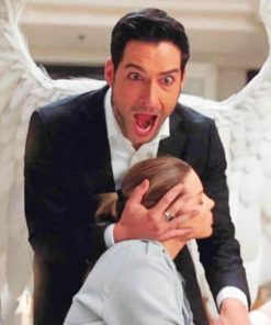 Lucifer Protecting Chloe Decker paint by number