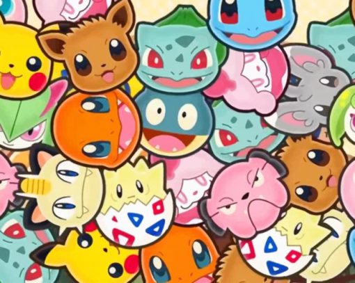 Mix All Pokemons paint by number