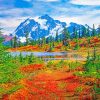 Mount Baker Washington paint by number