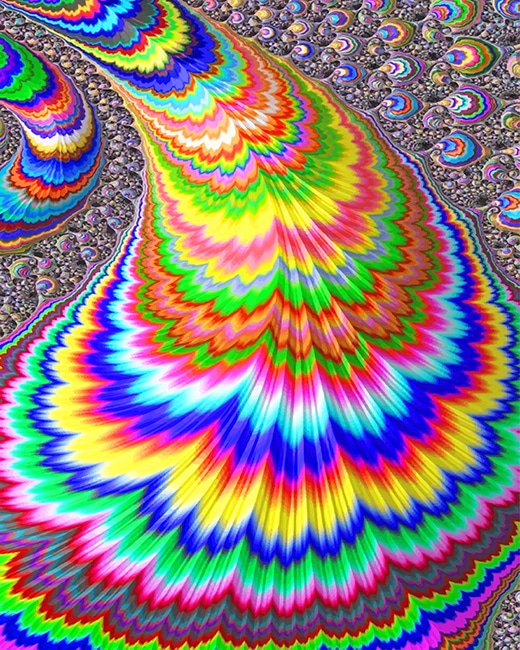 Rainbow Psychedelic Art paint by number