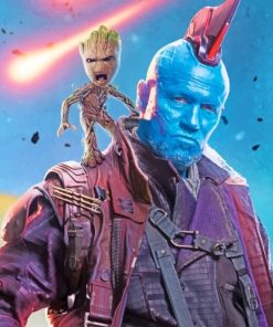 Yondu And Groot paint by number