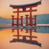 Itsukushima Shrine paint by numbers