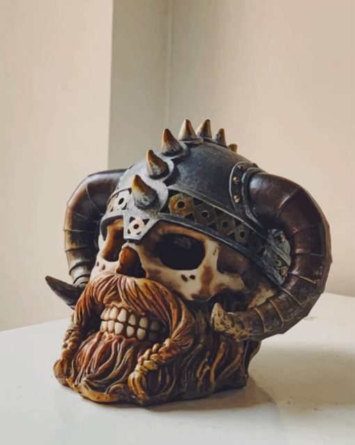 Vikings Skull And Helmet paint by numbers