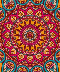 Colorful Mandala paint by numbers