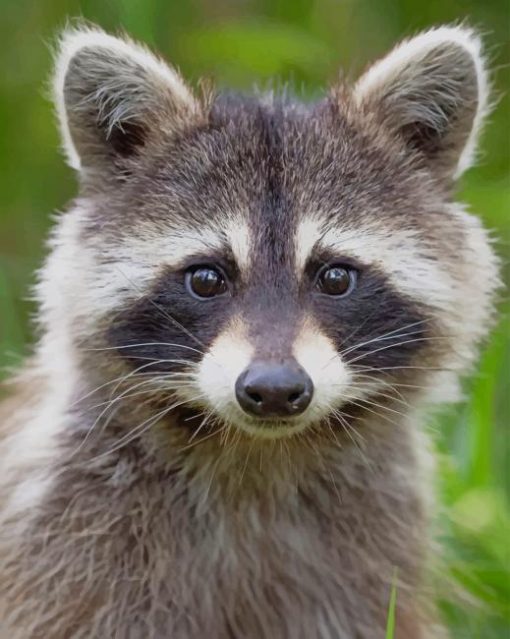 Cute Raccoon Animal paint by numbers