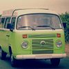 Green And White Volkswagen Combi paint by numbers