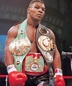 Mike Tyson World Champ Belts paint by numbers