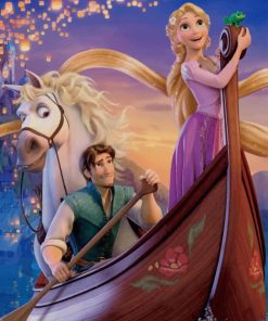 Tangled Movie Rapunzel And Flynn Rider paint by numbers