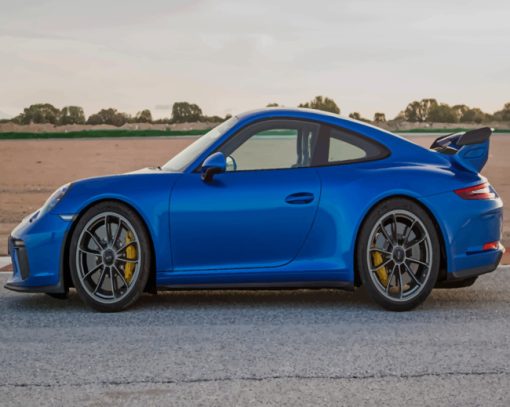 Blue Porsche 911 Car paint by numbers